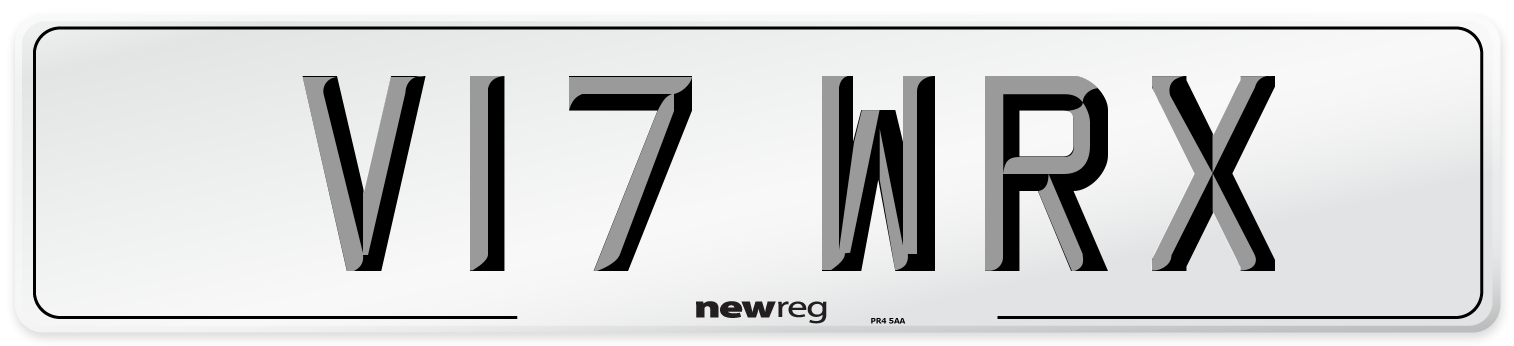 V17 WRX Number Plate from New Reg